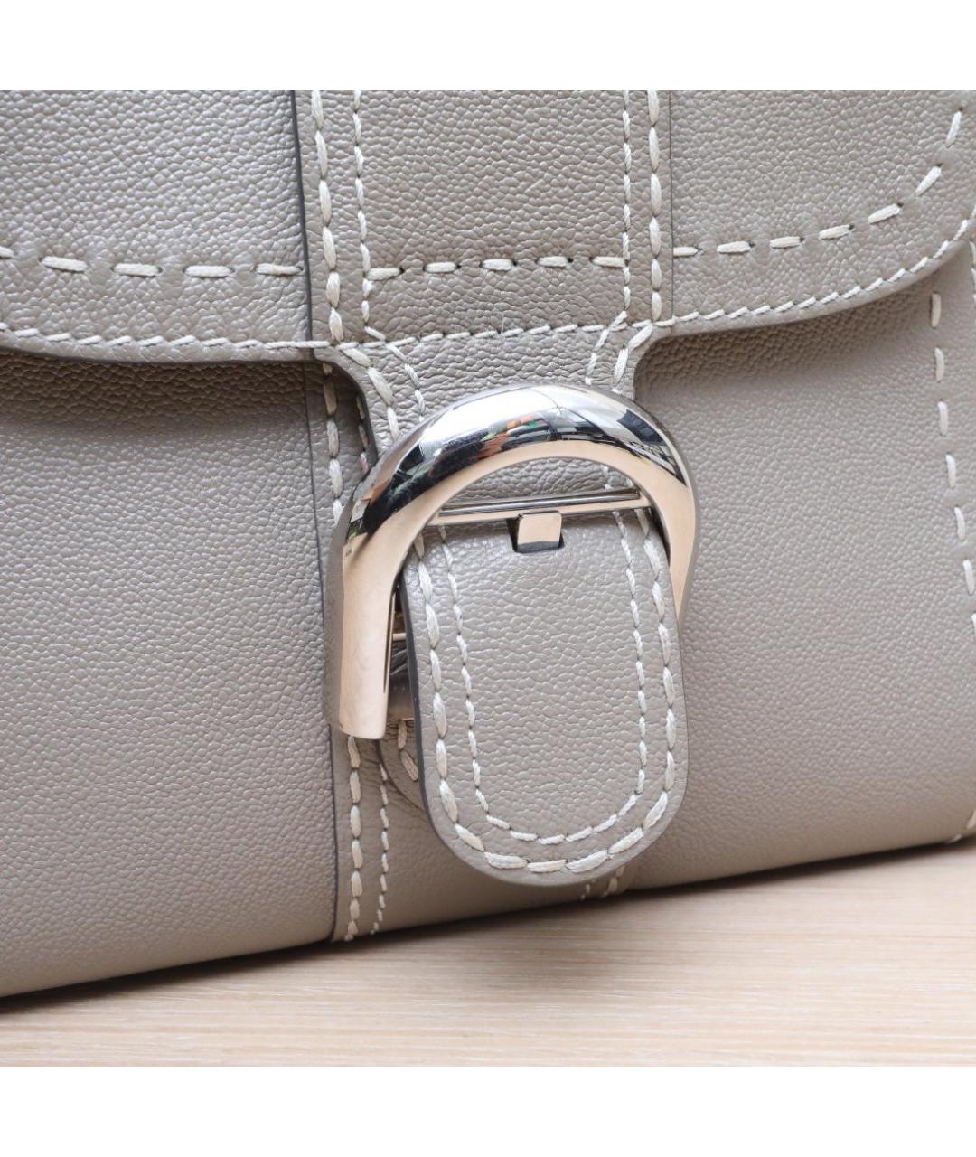DELVAUX Серая кожаная сумка через плечо, фото 8