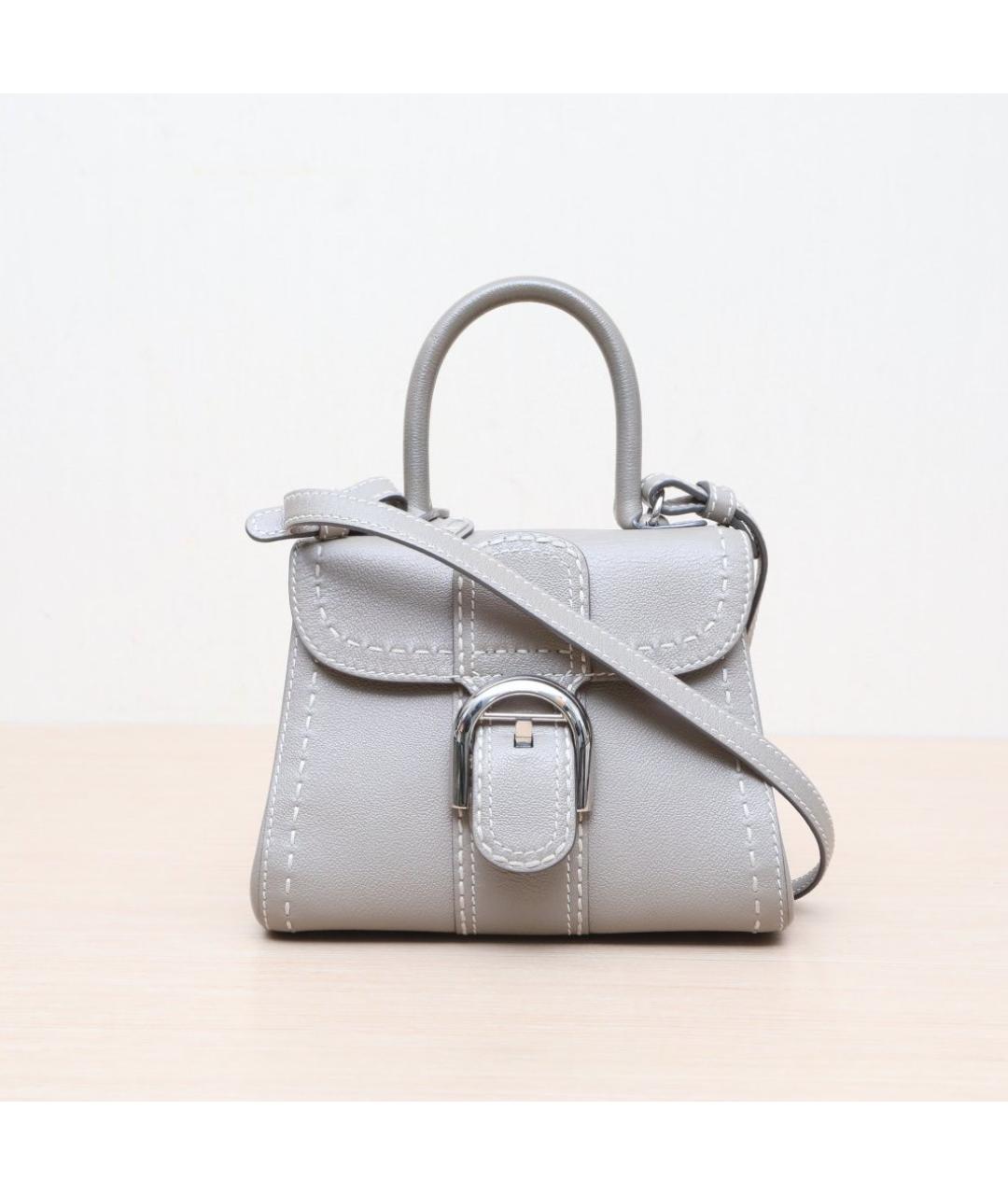 DELVAUX Серая кожаная сумка через плечо, фото 2