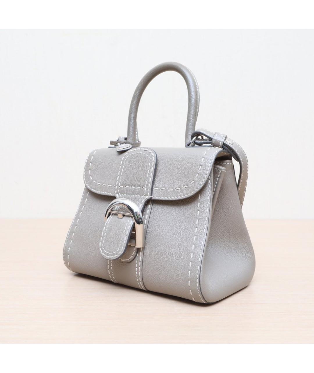 DELVAUX Серая кожаная сумка через плечо, фото 4