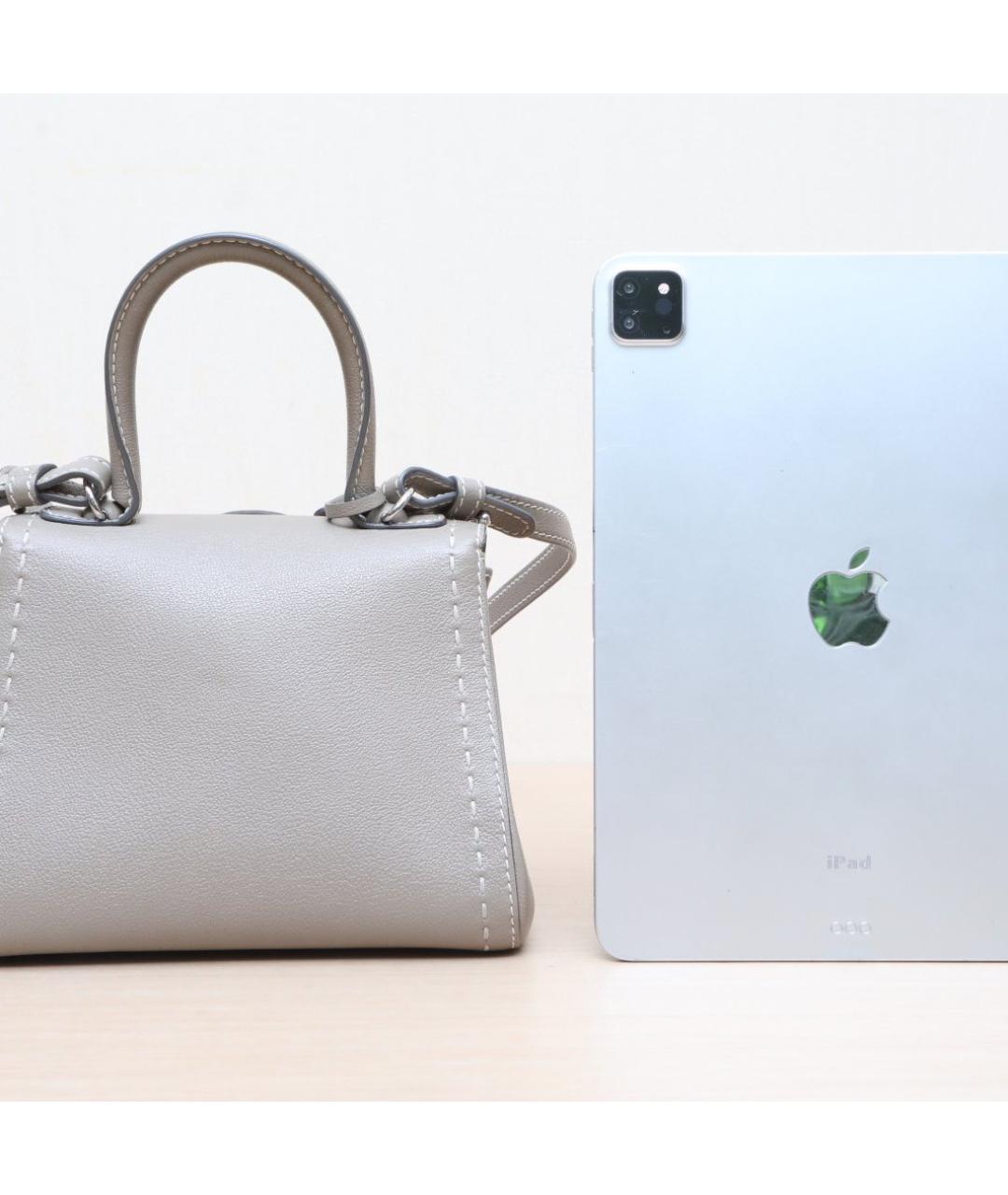 DELVAUX Серая кожаная сумка через плечо, фото 7