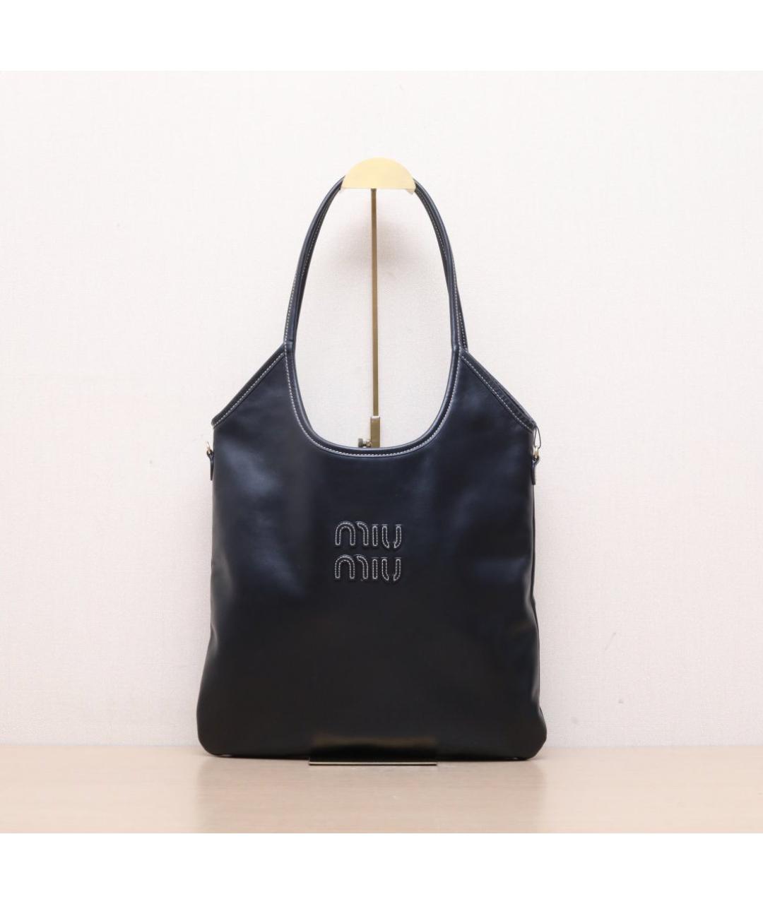 MIU MIU Черная кожаная сумка через плечо, фото 3