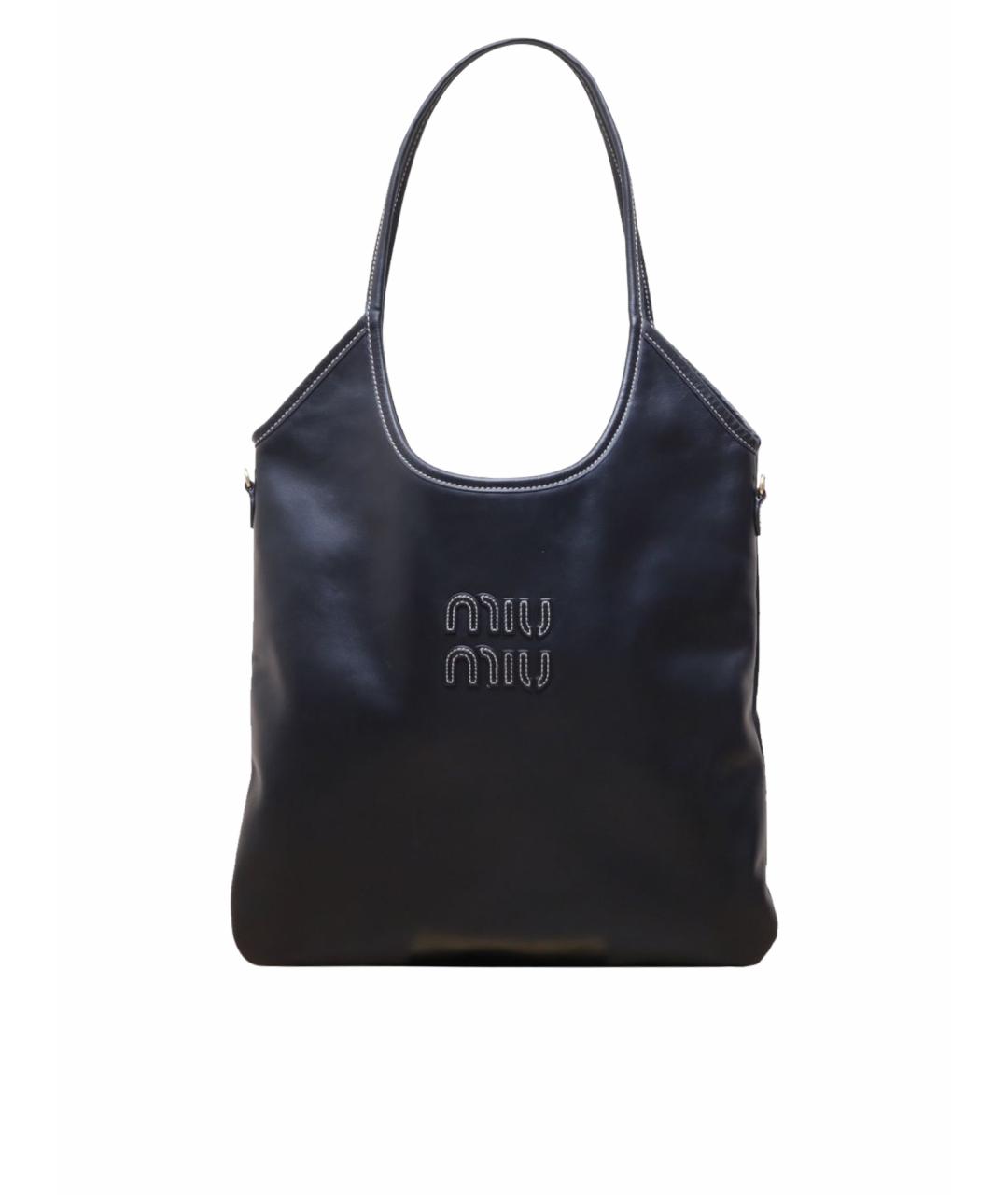 MIU MIU Черная кожаная сумка через плечо, фото 1