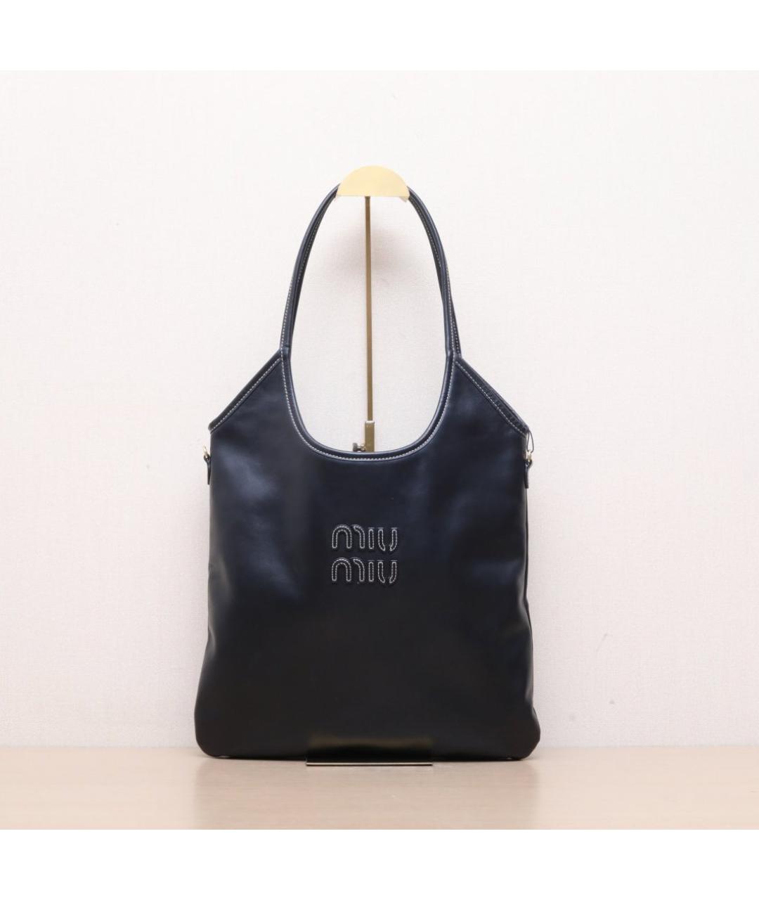 MIU MIU Черная кожаная сумка через плечо, фото 2