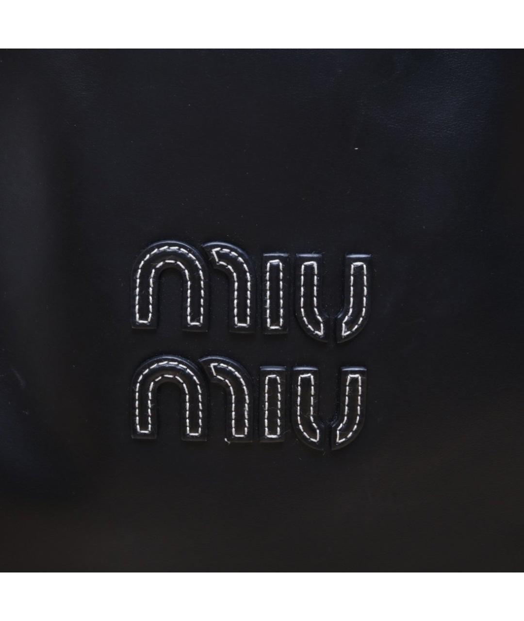 MIU MIU Черная кожаная сумка через плечо, фото 8