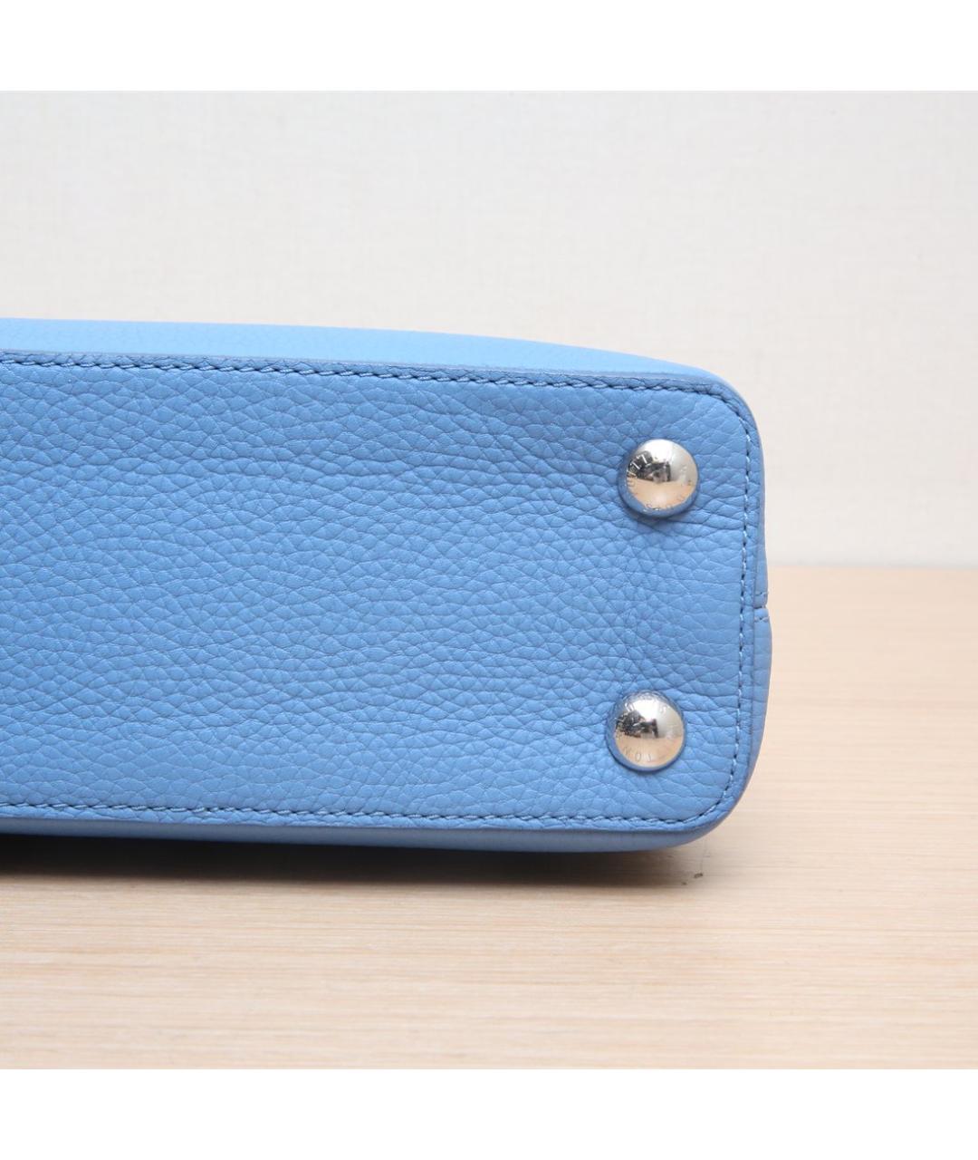 LOUIS VUITTON Синяя кожаная сумка через плечо, фото 5