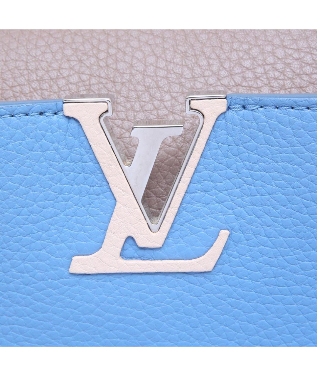 LOUIS VUITTON Синяя кожаная сумка через плечо, фото 3