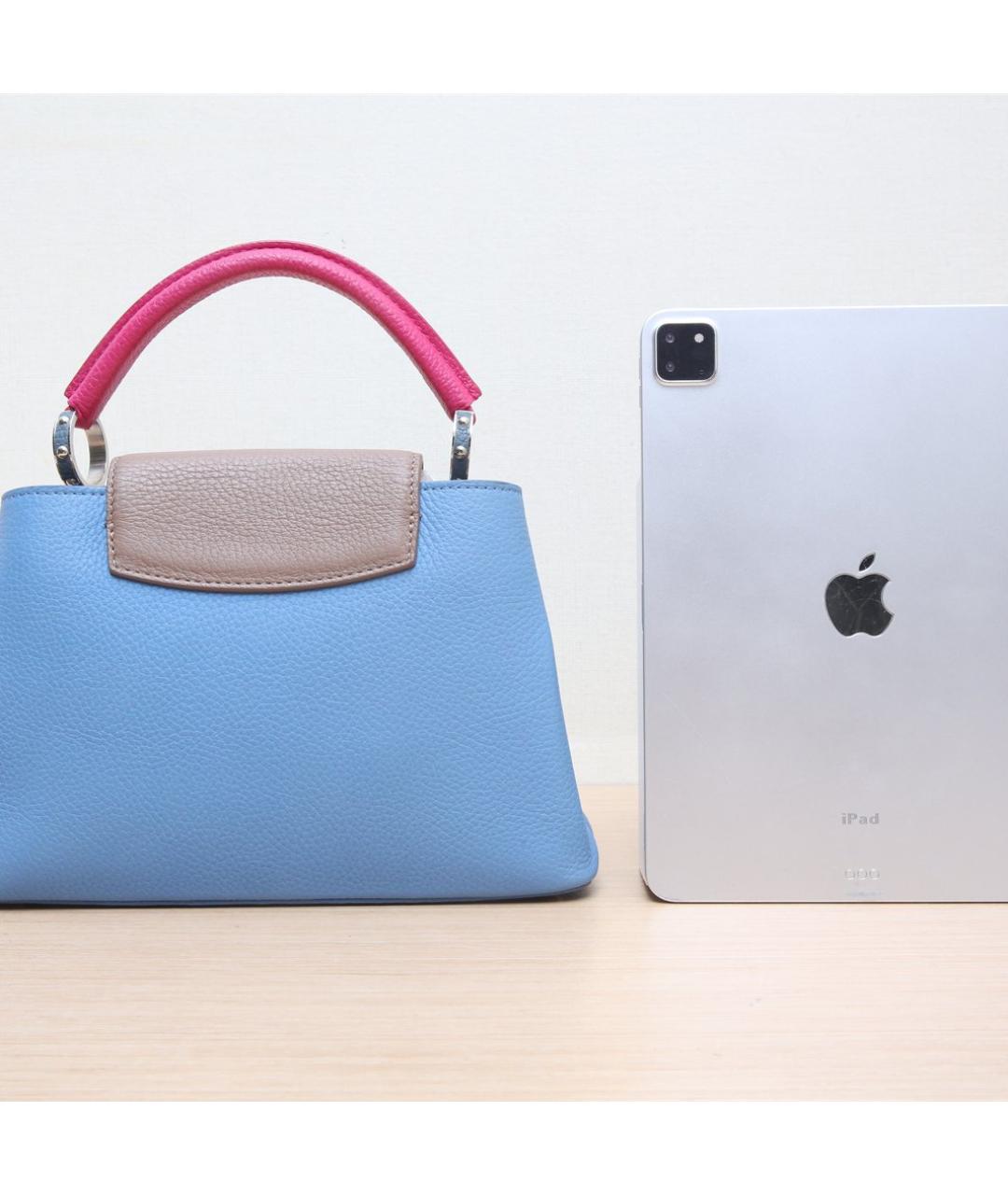 LOUIS VUITTON Синяя кожаная сумка через плечо, фото 2