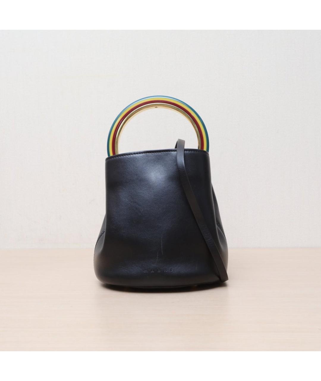 MARNI Черная кожаная сумка через плечо, фото 3