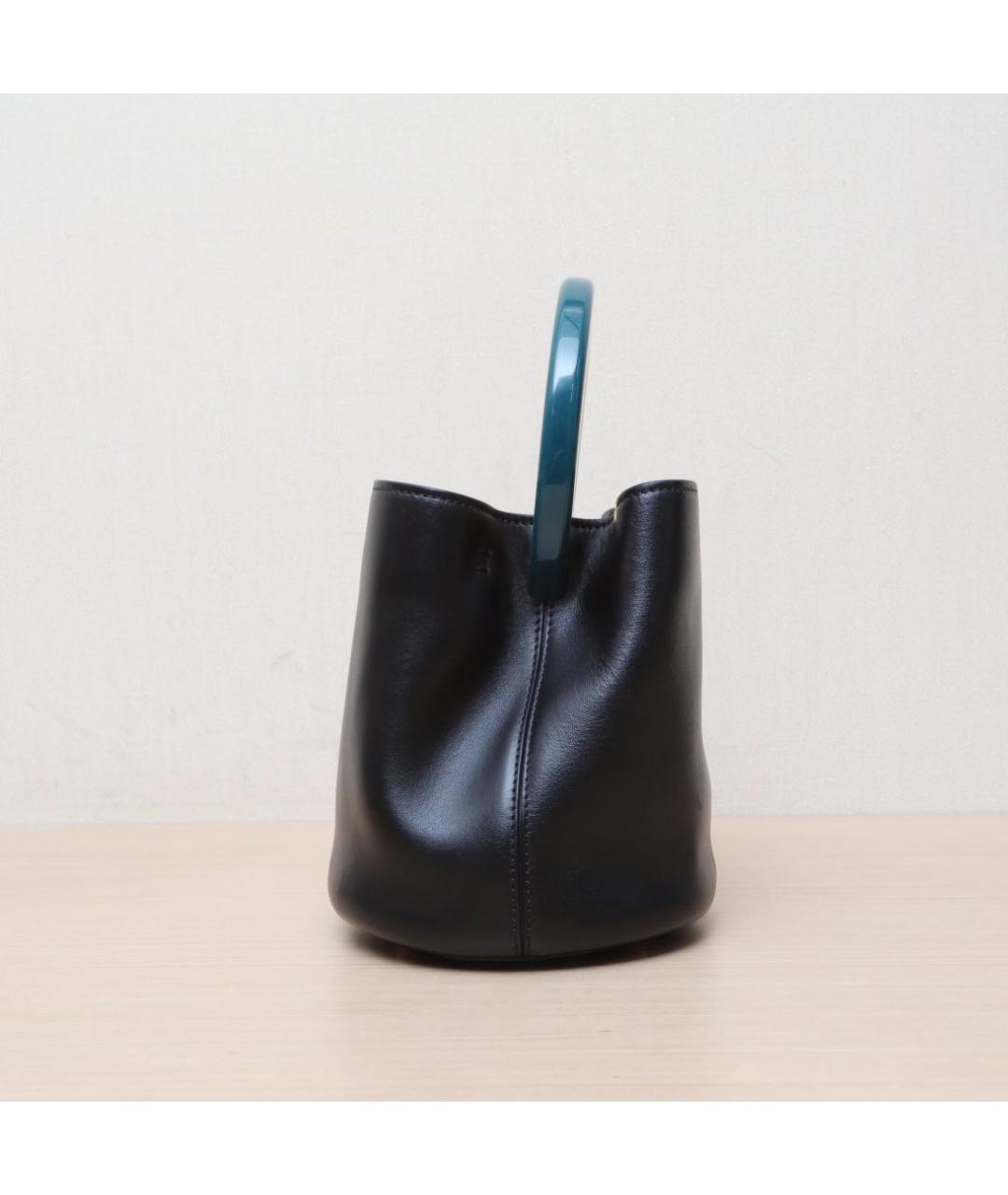 MARNI Черная кожаная сумка через плечо, фото 5