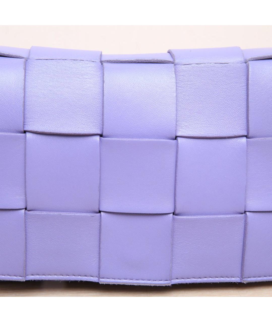 BOTTEGA VENETA Фиолетовая кожаная сумка через плечо, фото 8