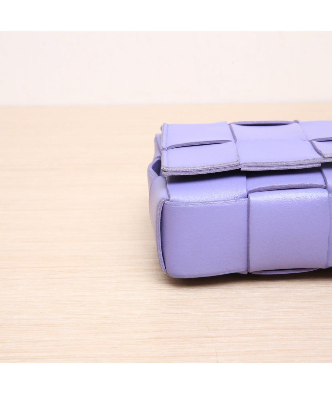 BOTTEGA VENETA Фиолетовая кожаная сумка через плечо, фото 9