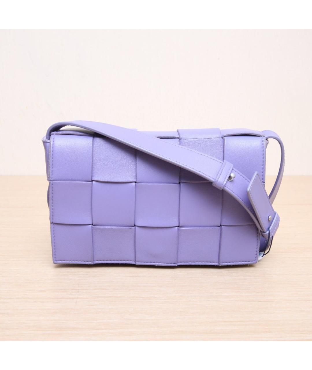 BOTTEGA VENETA Фиолетовая кожаная сумка через плечо, фото 3
