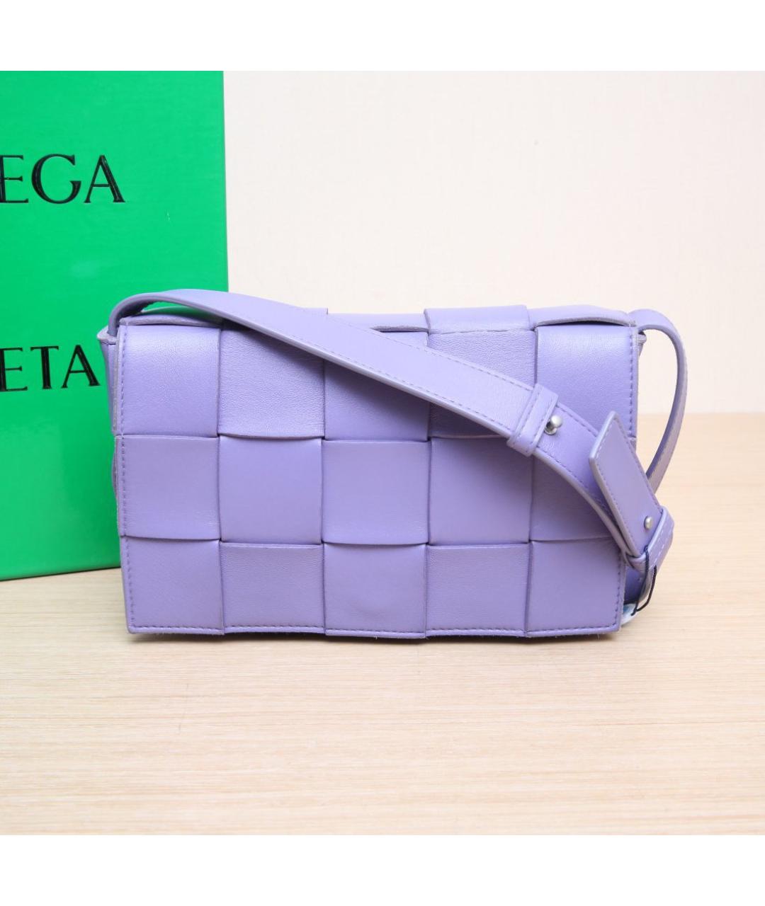 BOTTEGA VENETA Фиолетовая кожаная сумка через плечо, фото 2