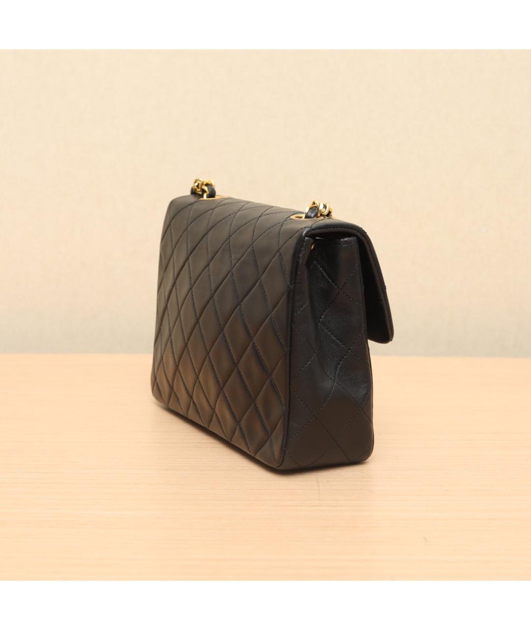 CHANEL Черная кожаная сумка через плечо, фото 5