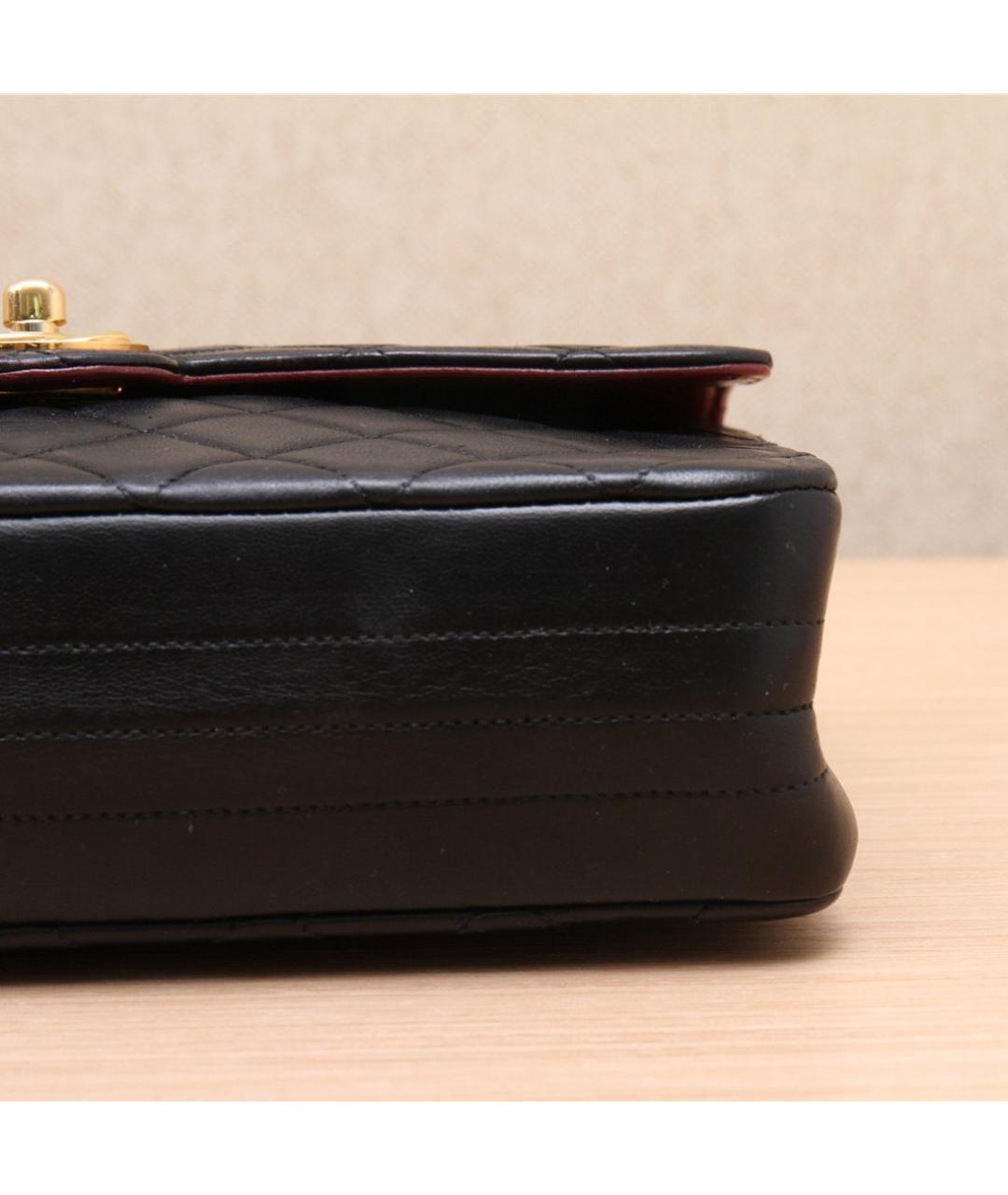 CHANEL Черная кожаная сумка через плечо, фото 8