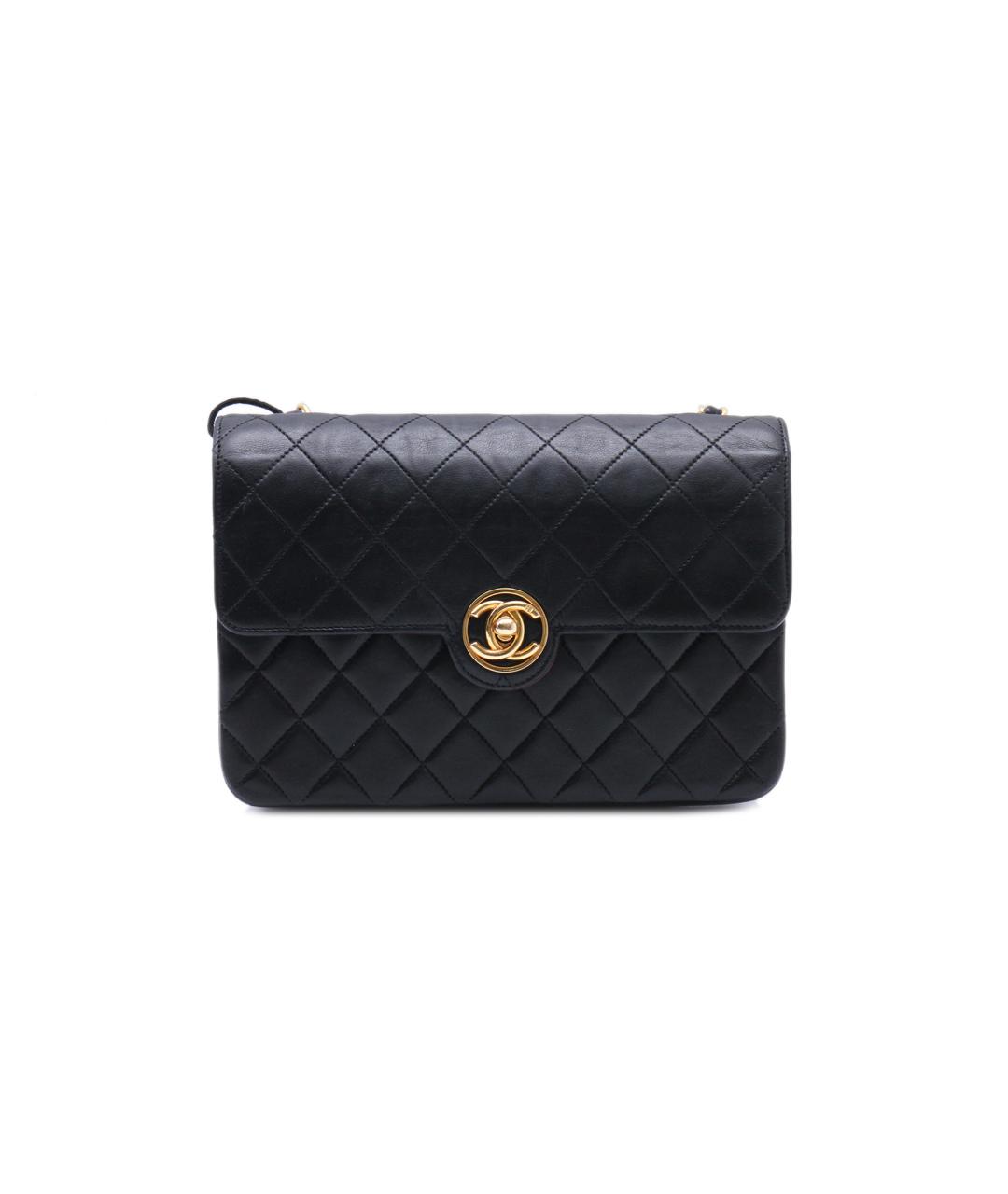 CHANEL Черная кожаная сумка через плечо, фото 1