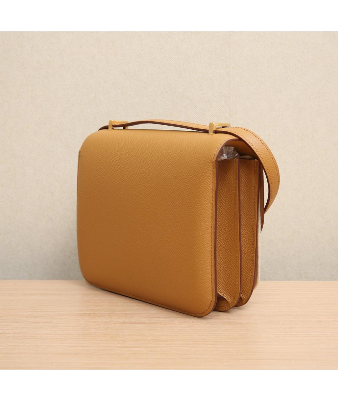 HERMES Коричневая кожаная сумка через плечо, фото 5