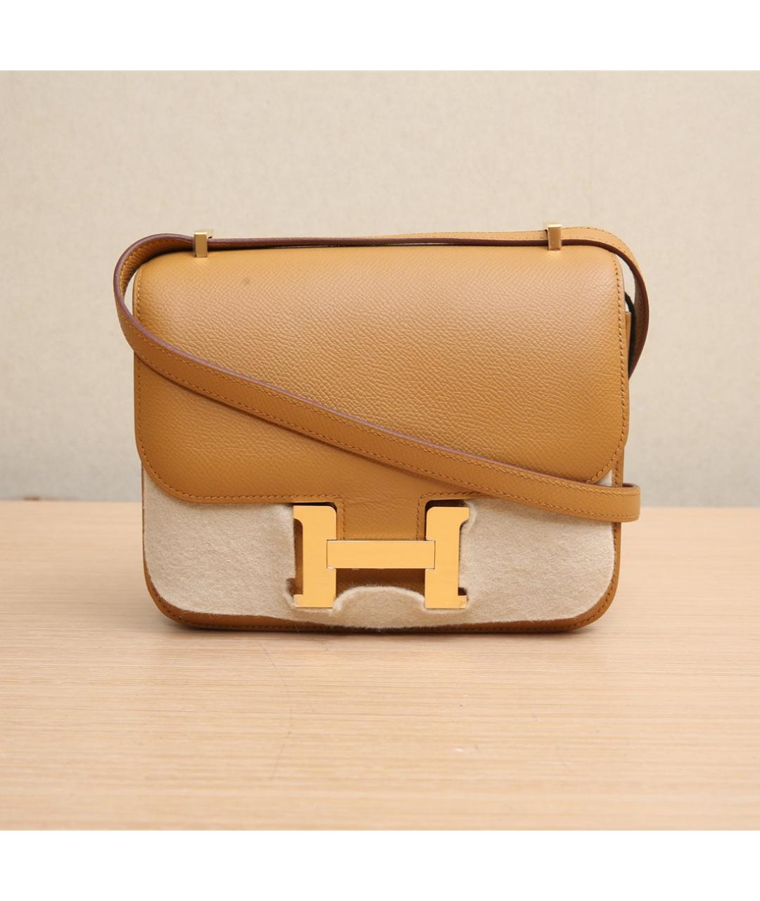 HERMES Коричневая кожаная сумка через плечо, фото 2