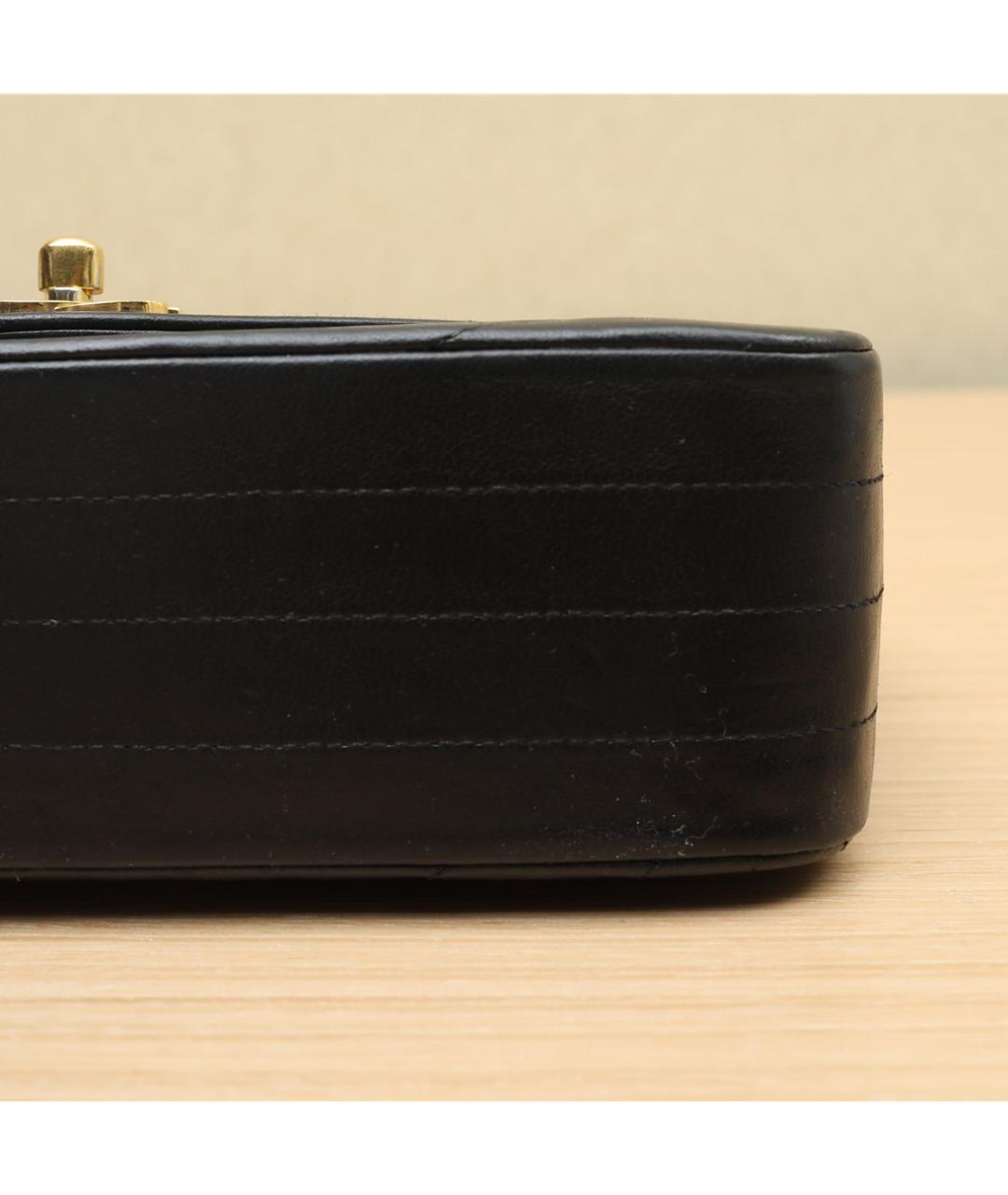 CHANEL Черная кожаная сумка через плечо, фото 9