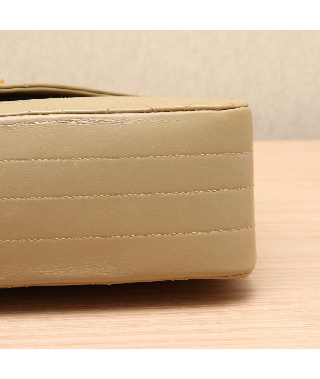 CHANEL Бежевая кожаная сумка через плечо, фото 8