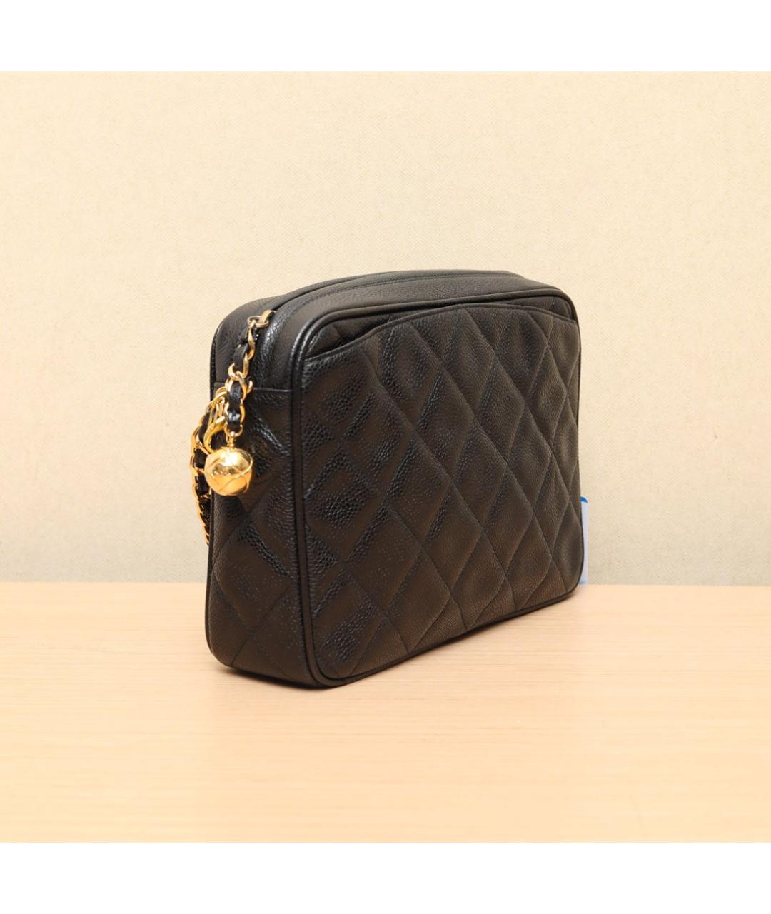 CHANEL Черная кожаная сумка через плечо, фото 3