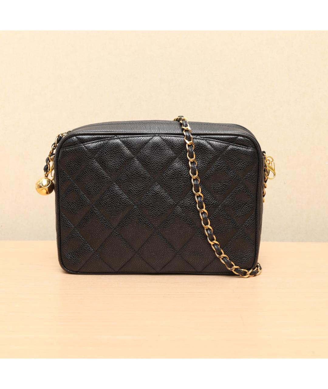 CHANEL Черная кожаная сумка через плечо, фото 2