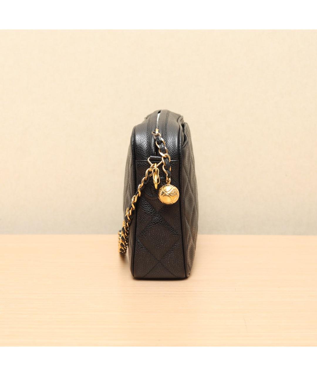 CHANEL Черная кожаная сумка через плечо, фото 4