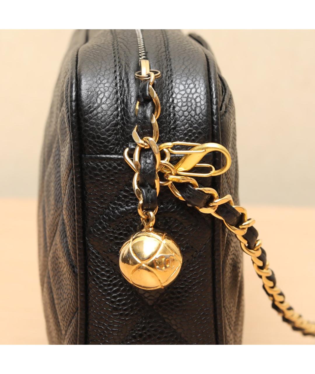 CHANEL Черная кожаная сумка через плечо, фото 7