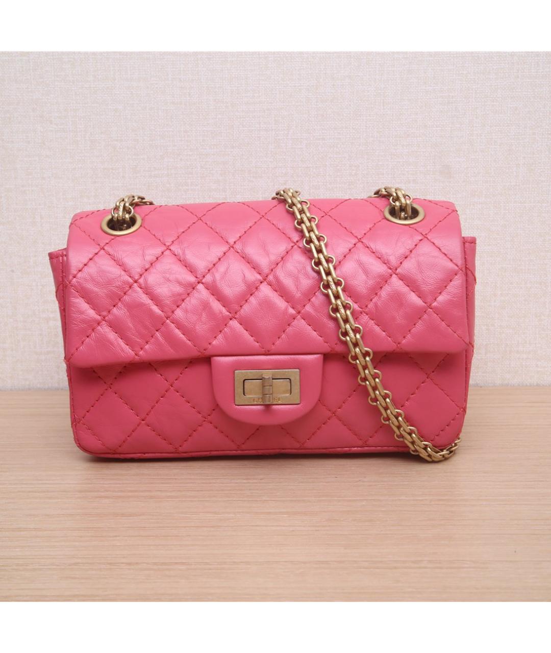CHANEL Розовая кожаная сумка через плечо, фото 3