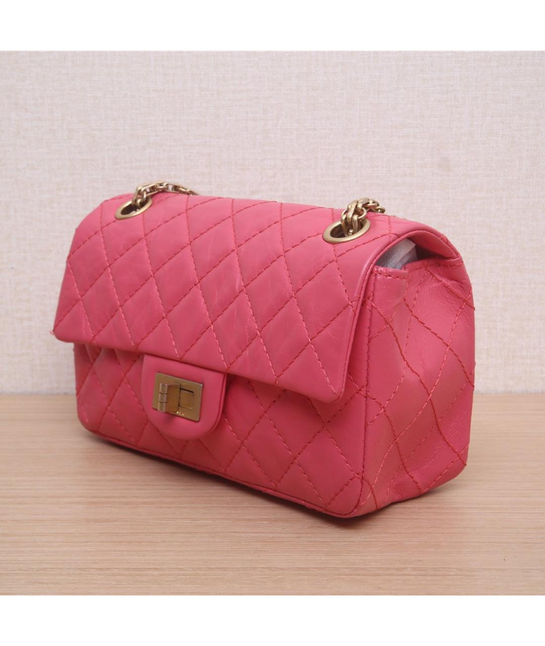 CHANEL Розовая кожаная сумка через плечо, фото 4