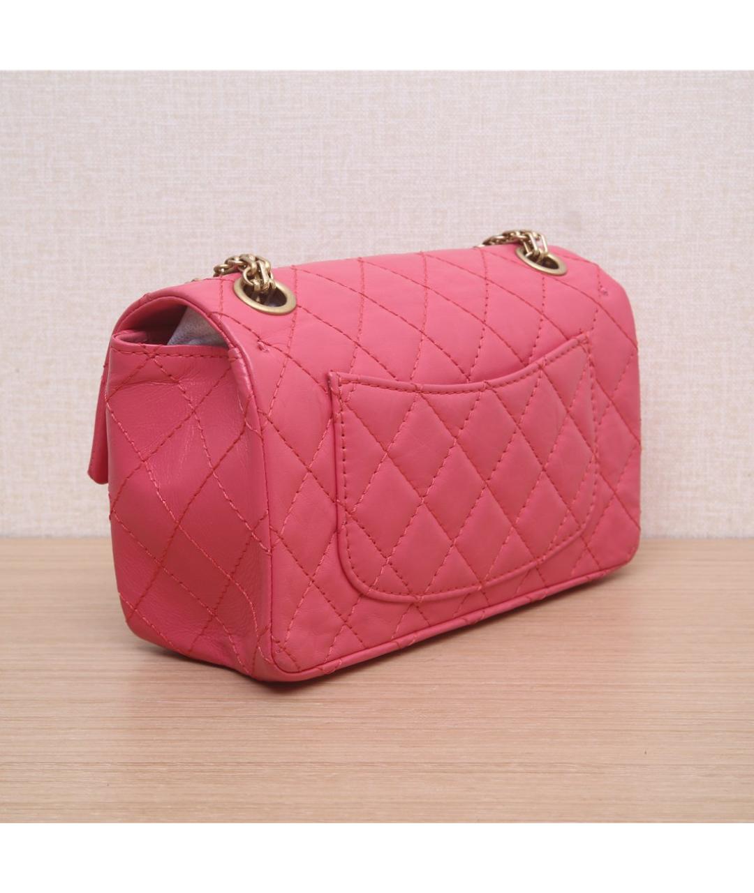 CHANEL Розовая кожаная сумка через плечо, фото 6