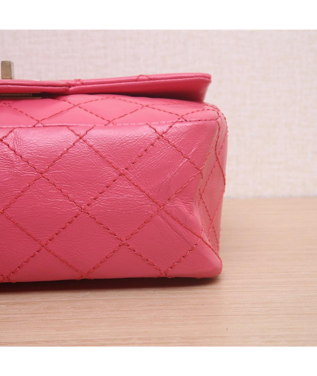 CHANEL Розовая кожаная сумка через плечо, фото 8