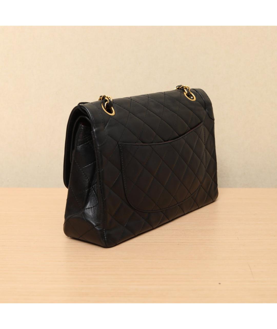 CHANEL Черная кожаная сумка через плечо, фото 5