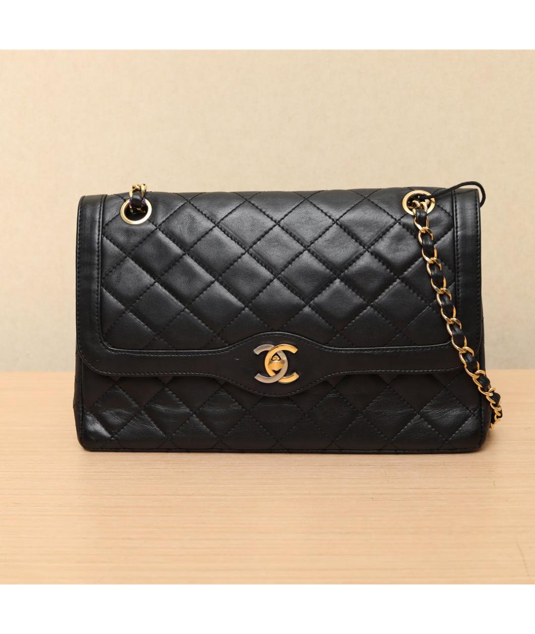 CHANEL Черная кожаная сумка через плечо, фото 2