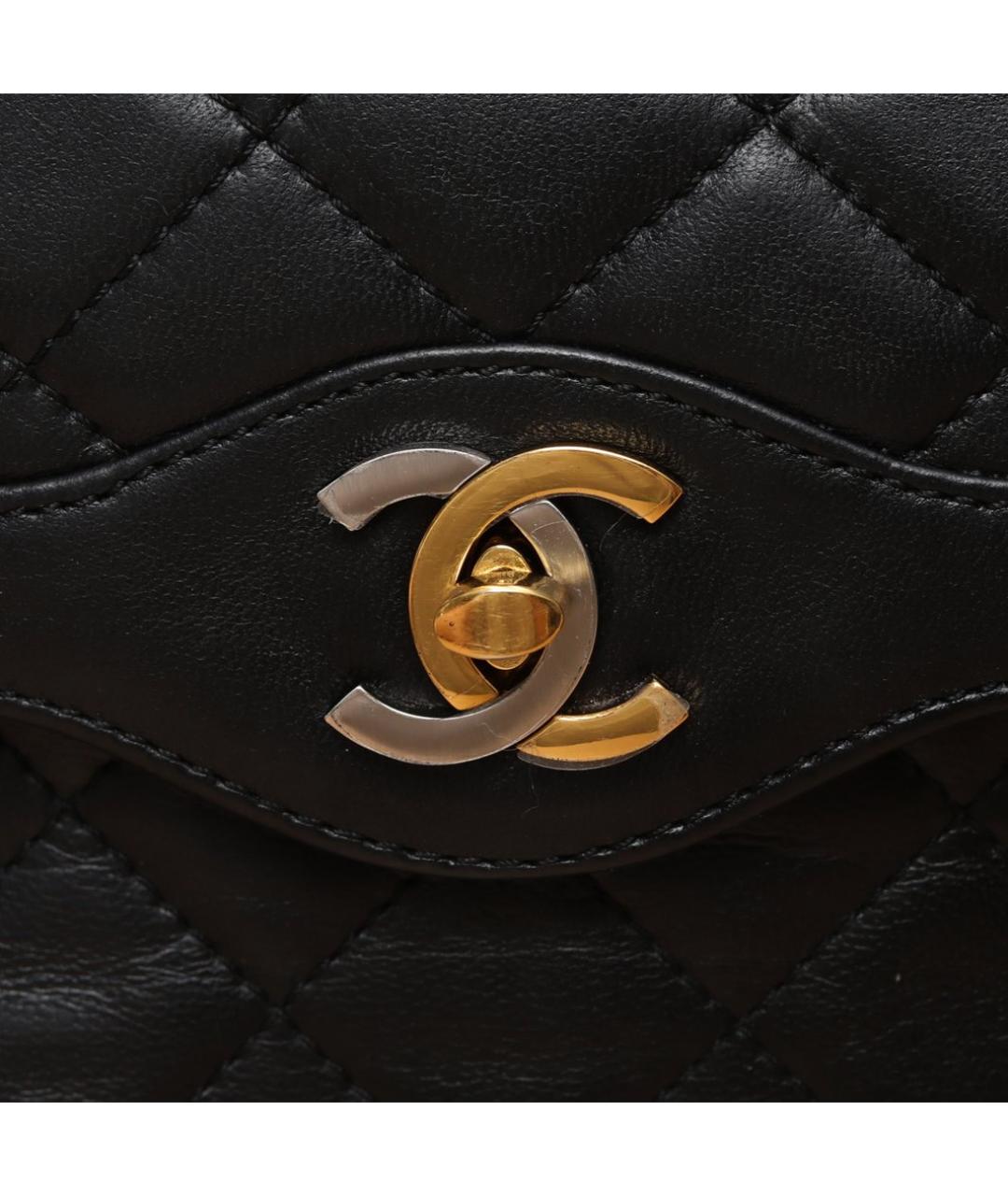 CHANEL Черная кожаная сумка через плечо, фото 7