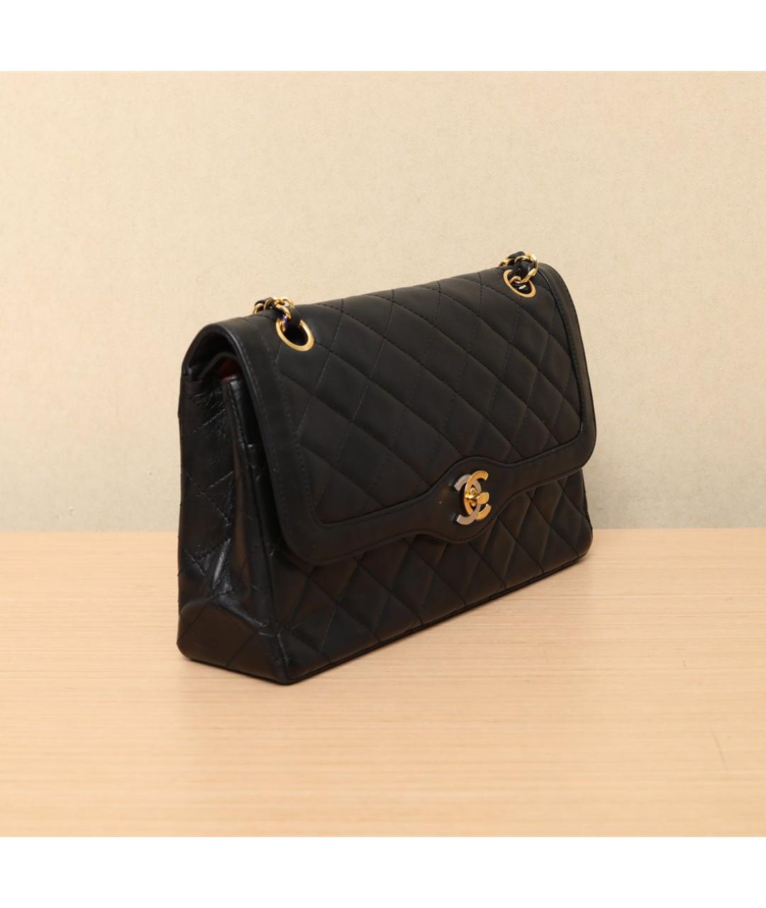CHANEL Черная кожаная сумка через плечо, фото 3