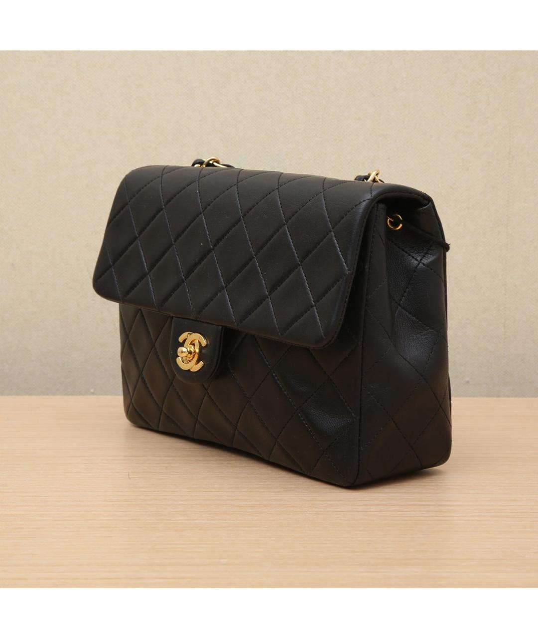 CHANEL Черная кожаная сумка через плечо, фото 3