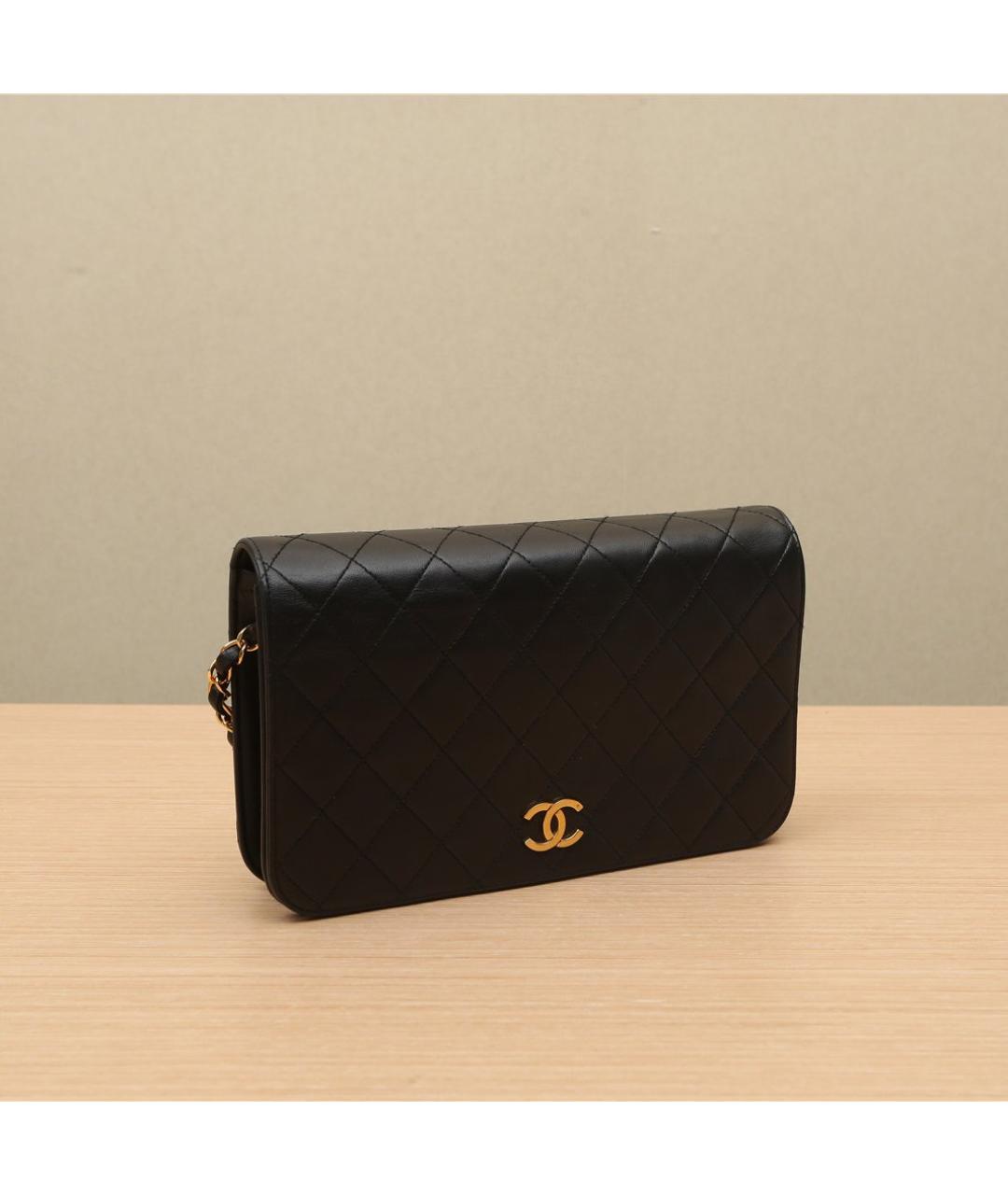 CHANEL Черная кожаная сумка через плечо, фото 3