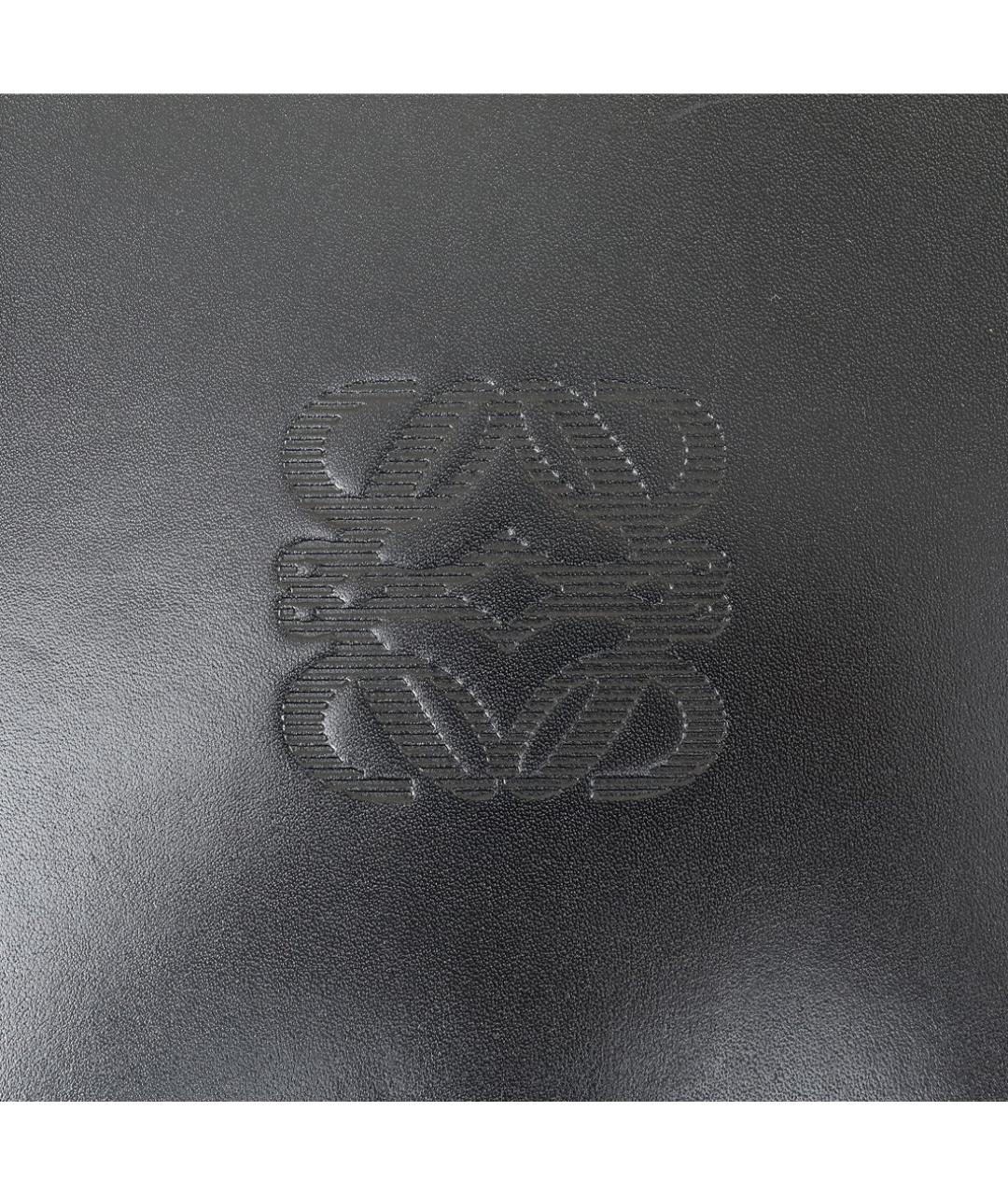 LOEWE Черная кожаная сумка с короткими ручками, фото 7