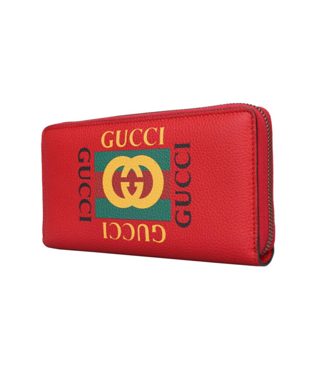GUCCI Красный кожаный кошелек, фото 2