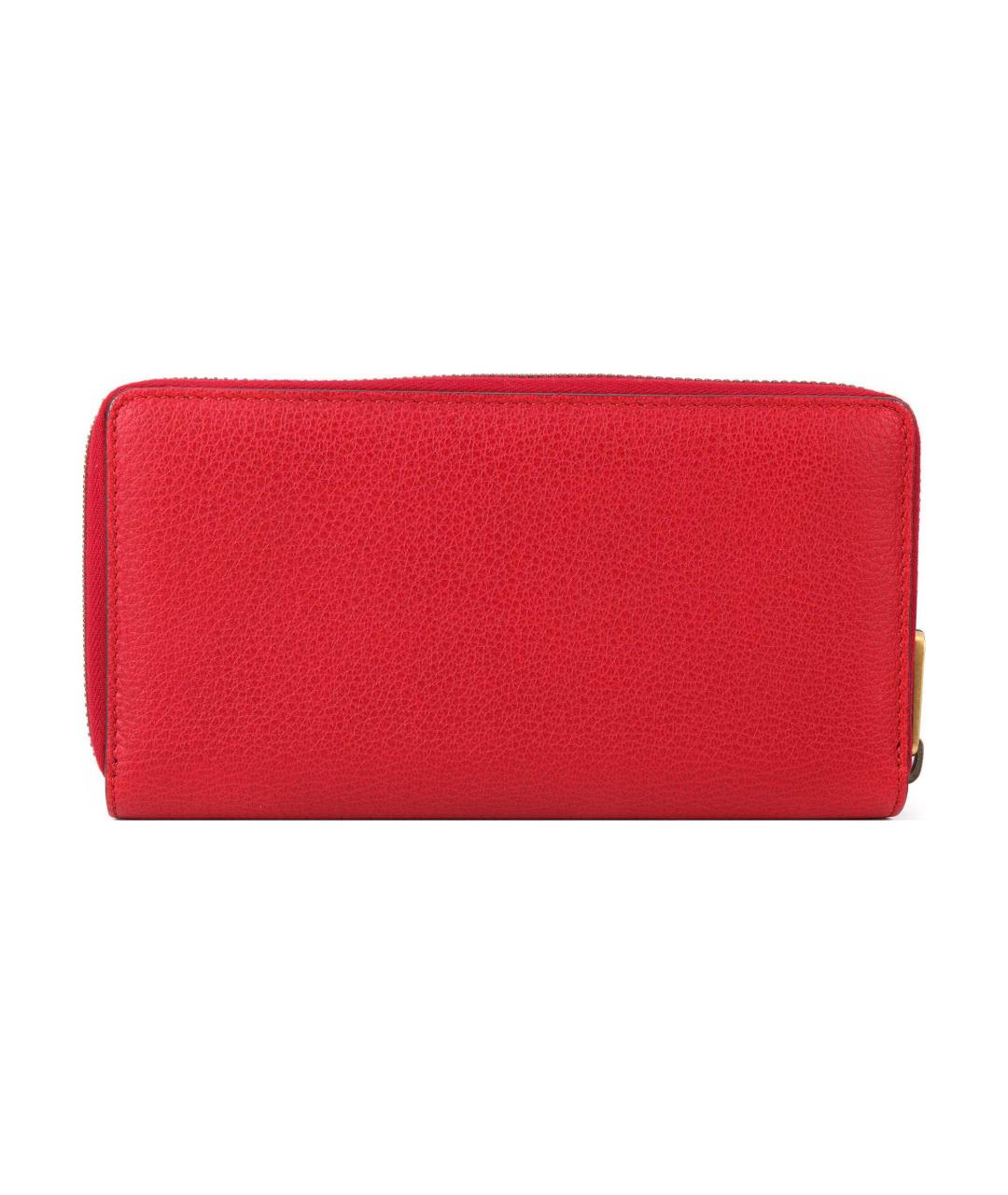 GUCCI Красный кожаный кошелек, фото 4