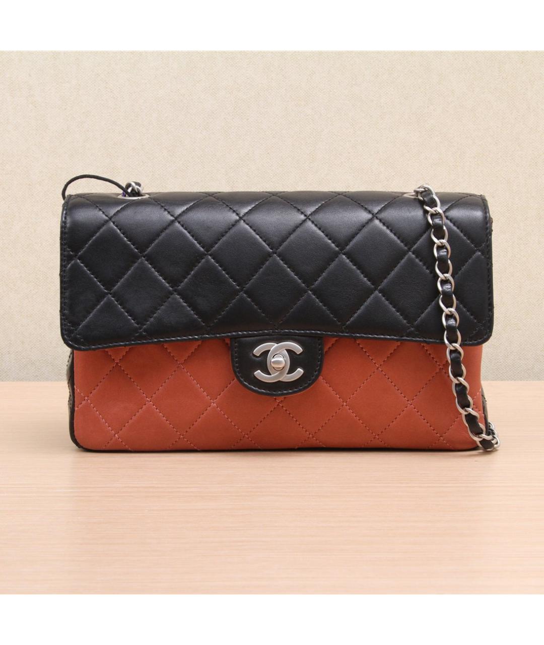 CHANEL Коричневая кожаная сумка через плечо, фото 2