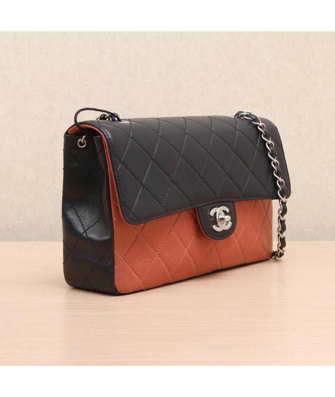 CHANEL Коричневая кожаная сумка через плечо, фото 3