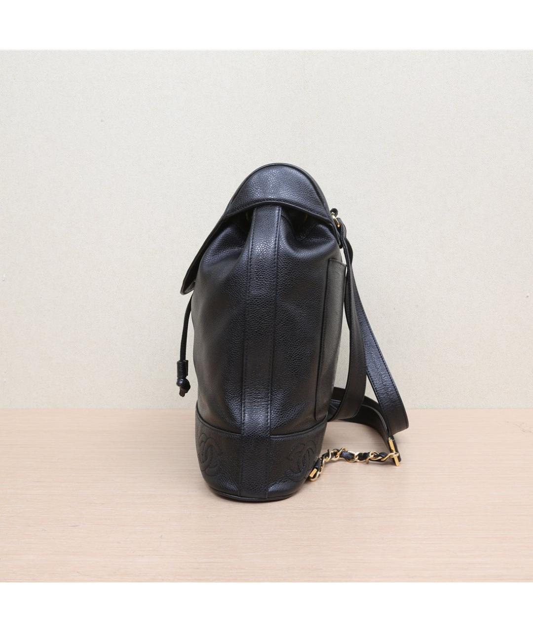 CHANEL Черный кожаный рюкзак, фото 4