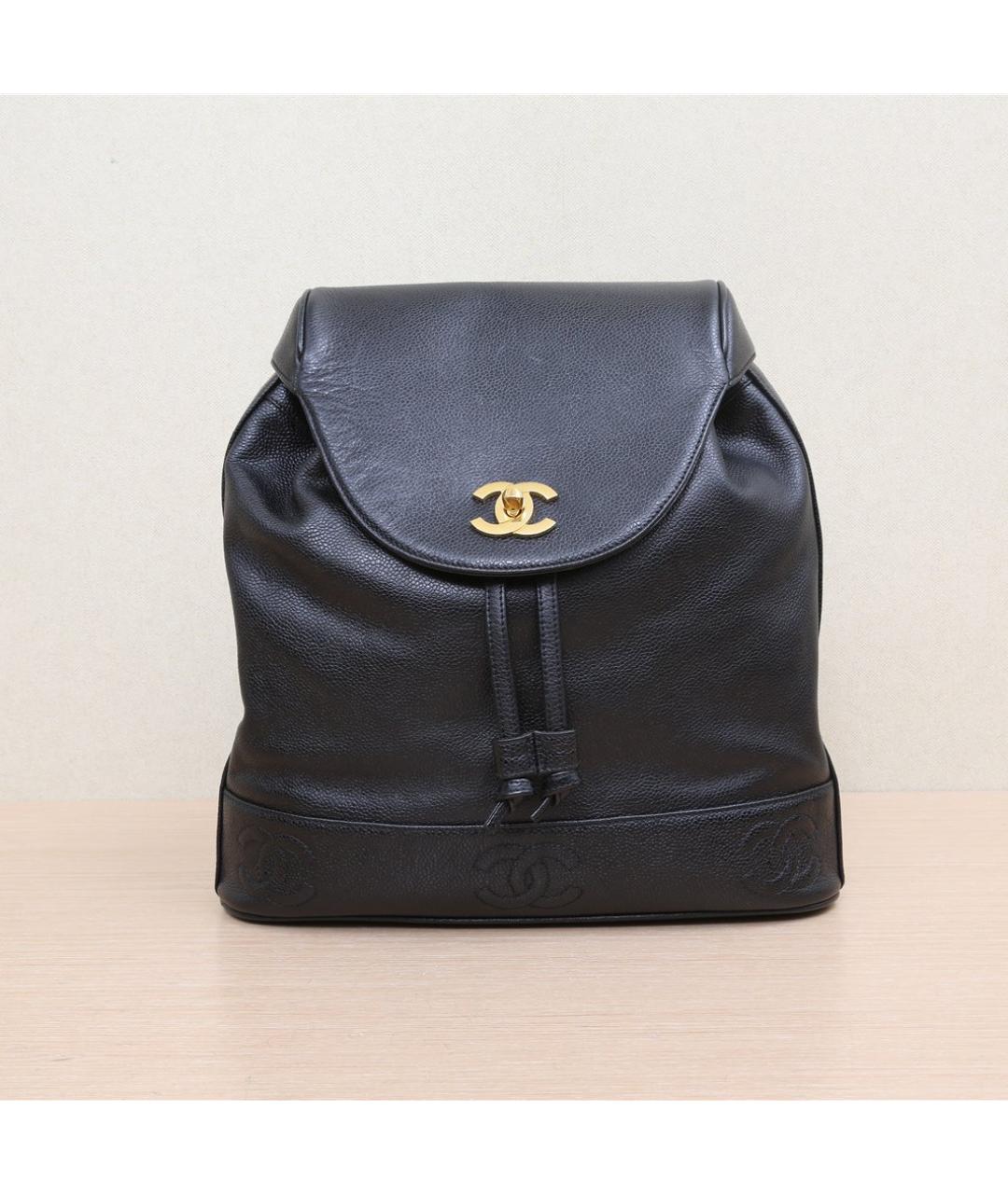 CHANEL Черный кожаный рюкзак, фото 2