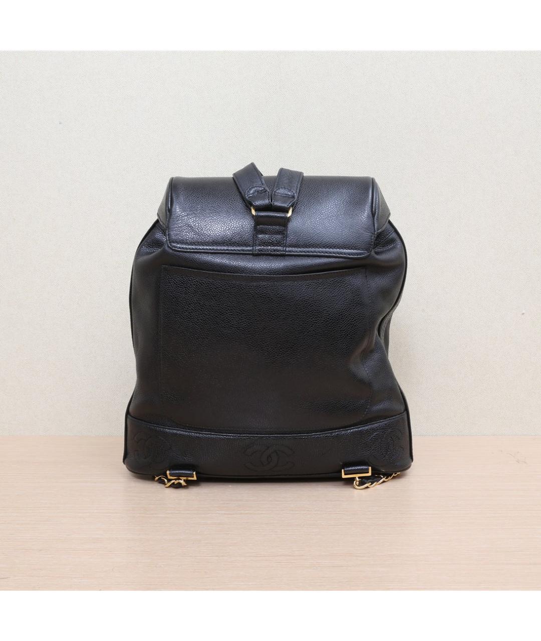 CHANEL Черный кожаный рюкзак, фото 6