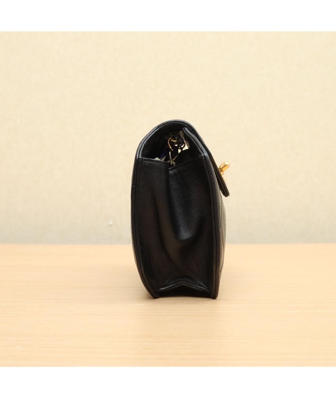 CHANEL Черная кожаная сумка через плечо, фото 4