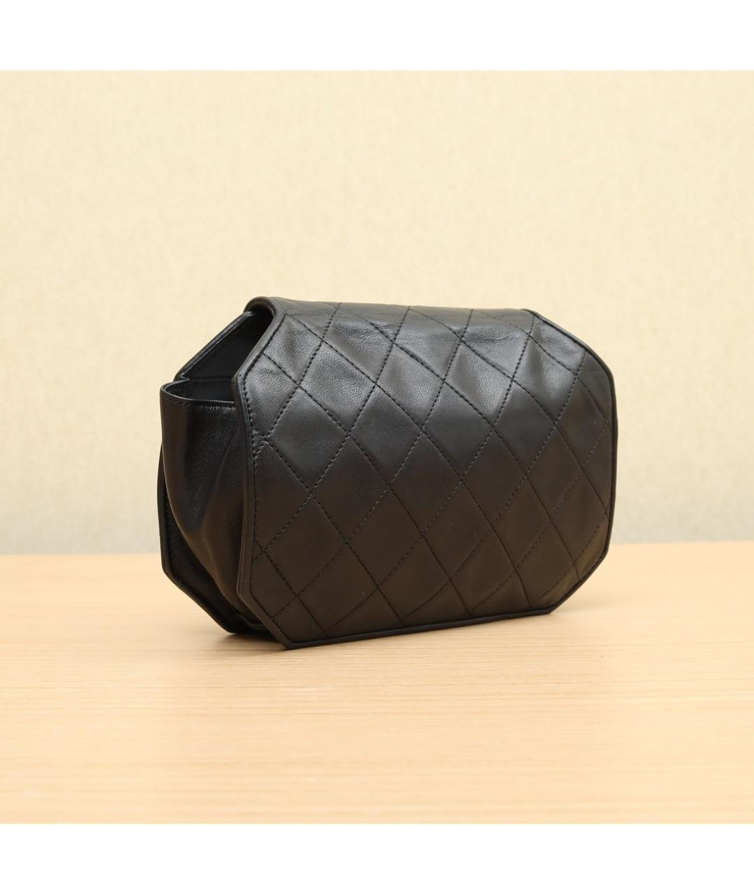CHANEL Черная кожаная сумка через плечо, фото 6
