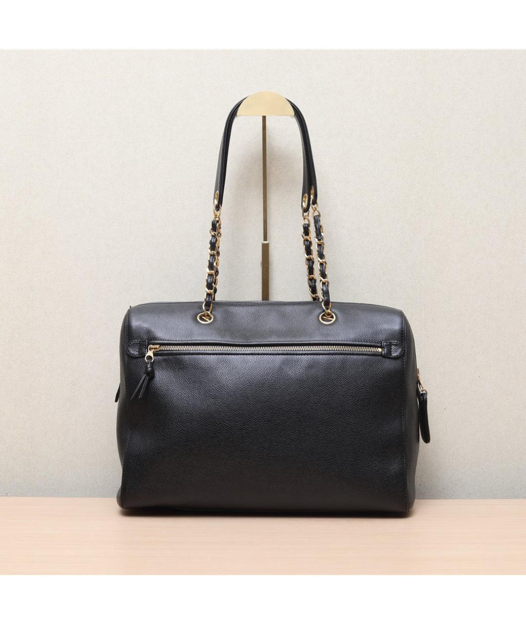 CHANEL Черная кожаная сумка через плечо, фото 5