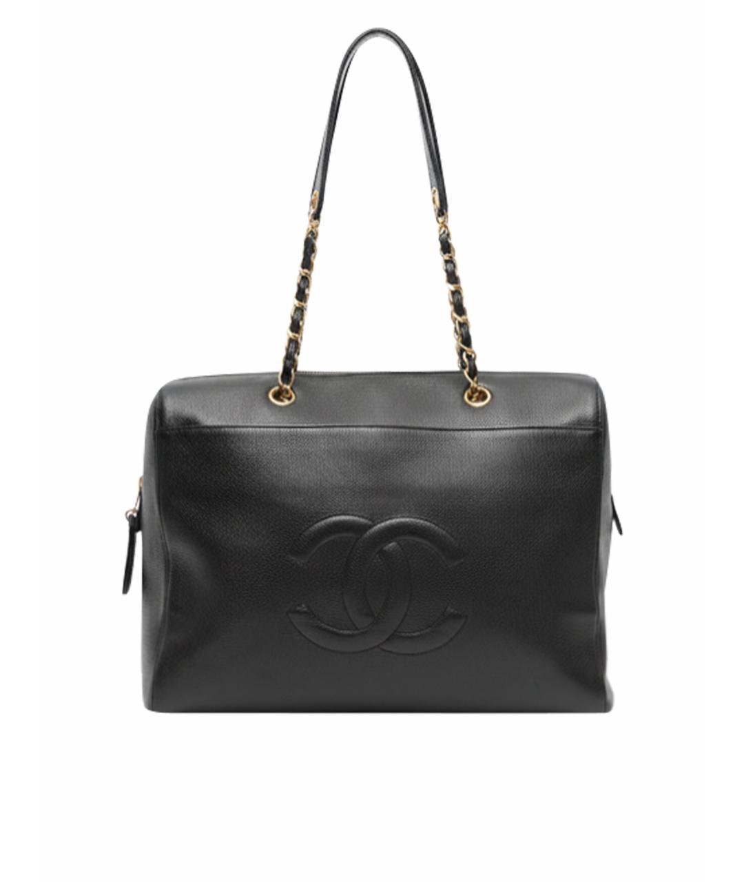 CHANEL Черная кожаная сумка через плечо, фото 1